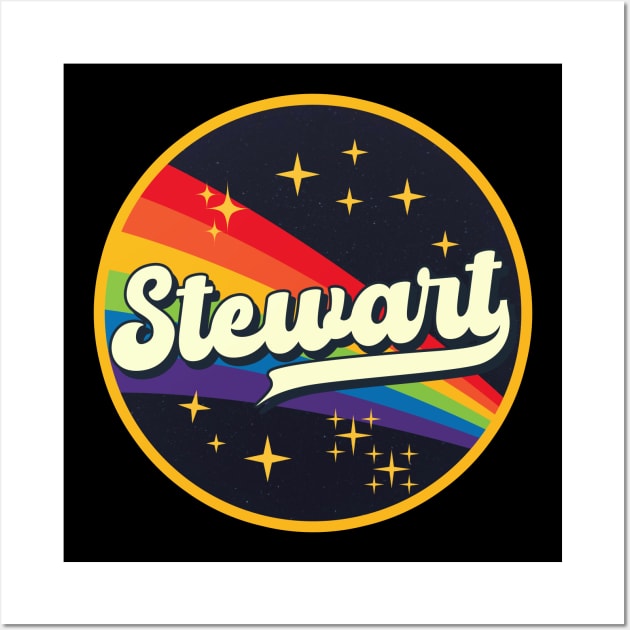 Stewart // Rainbow In Space Vintage Style Wall Art by LMW Art